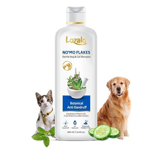 Lozalo Botanical No'mo Flakes Anti Dandruff Pet Shampoo - 500 ml, Anti Dandruff Shampoo for Dogs & Cats of All Breeds