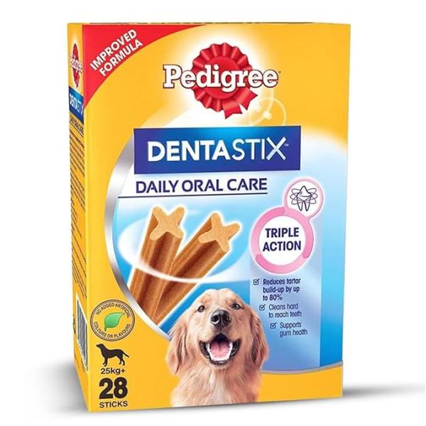 Pedigree Dentastix Oral Care Dog Treat, Adult Large Breed (25+ kg), 1.08 kg, Recommended by Vets, Supports Gum Health, Reduces Risk of Gum diseases