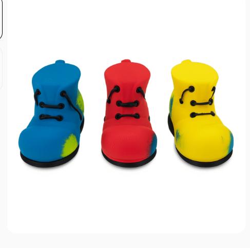 Dog Boot Squeaky Chew Toy – Durable Rubber Interactive Toy for Dogs (Assorted Colors)