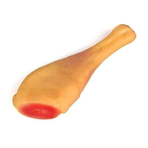 Chicken Drumstick Squeaky Dog Toy – Durable Rubber Chew Toy for Dogs