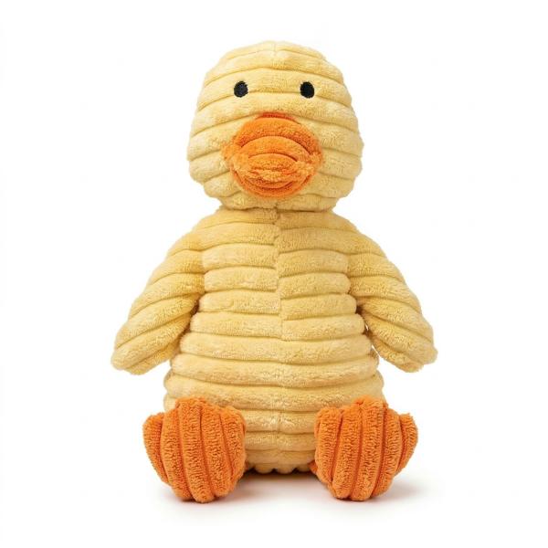 Duck Plush Dog Toy – Soft Squeaky Toy for Dogs, Bite Resistant Chew Toy for Puppies & Small Dogs, Washable Stuffed Animal Toy for Pet Play (Yellow)