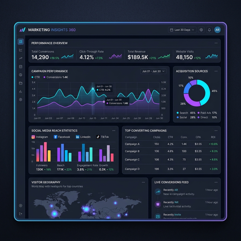 CoderStudio Conversion-Driven Digital Marketing Dashboard