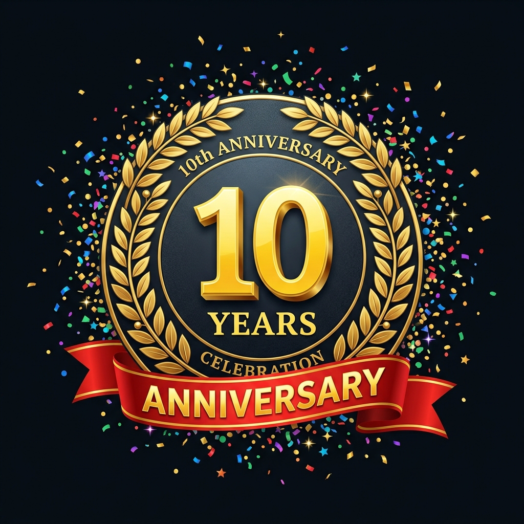10 Years Anniversary Badge