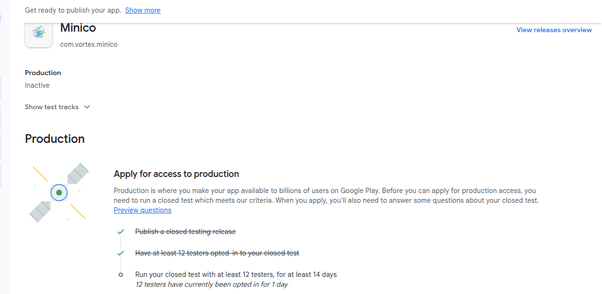 Tester opt-in URL in Google Play Console